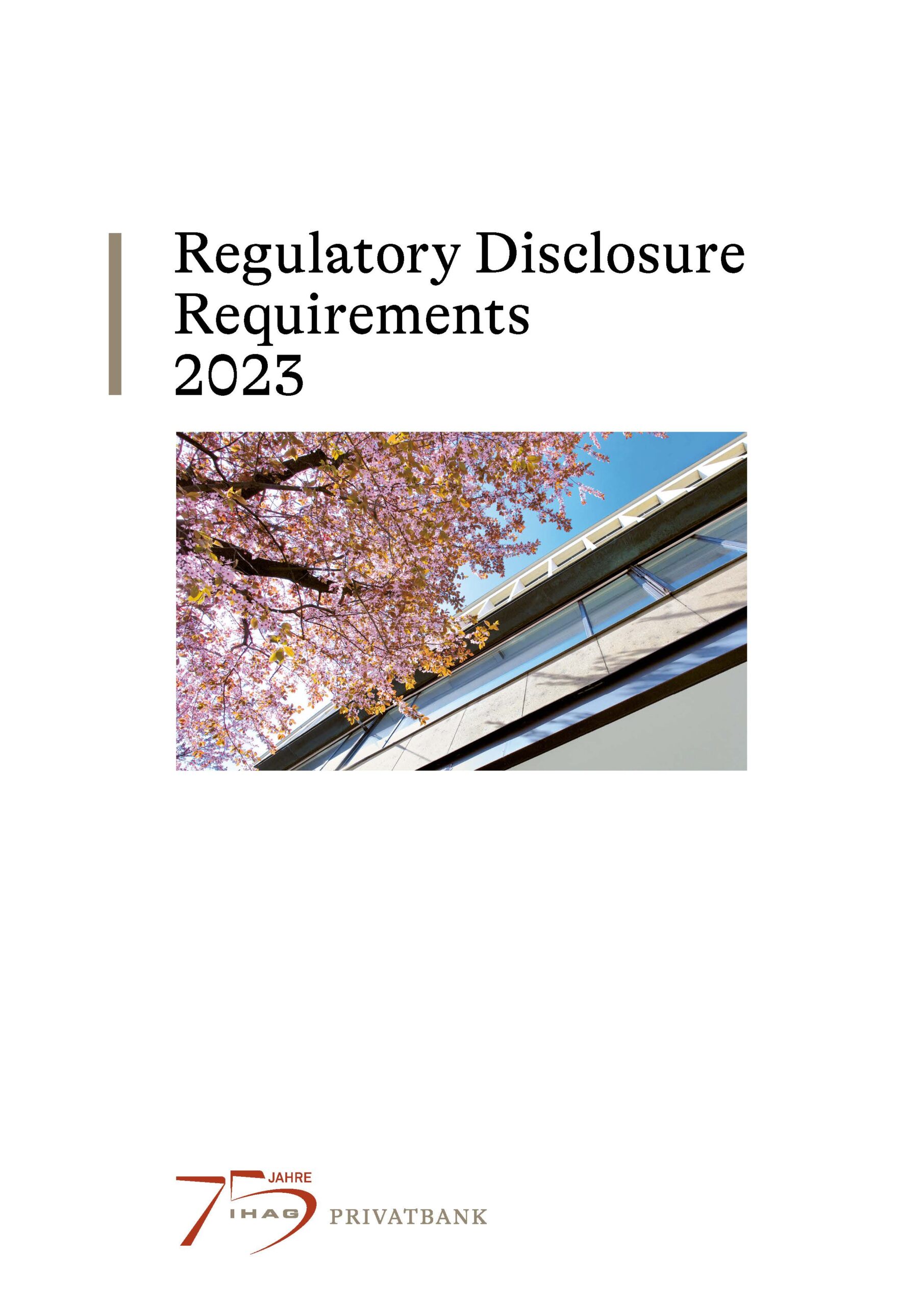 Regulatory Disclosure Requirements 2023