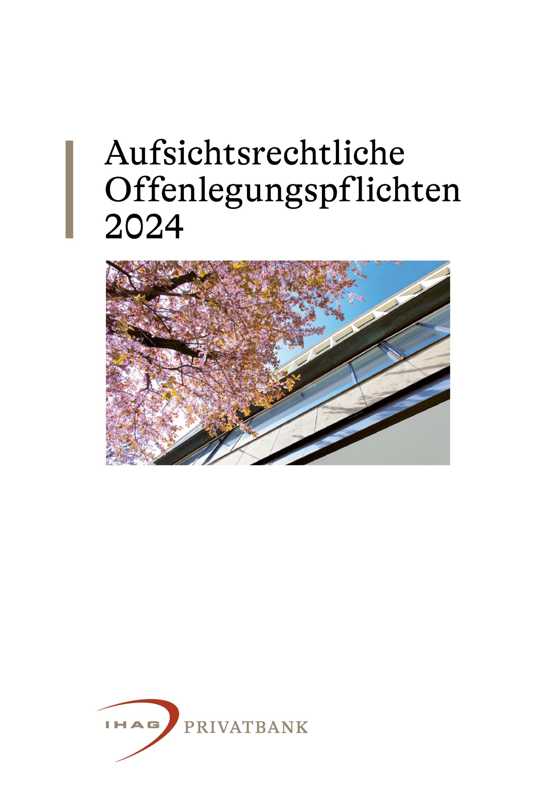 Aufsichtsrechtliche Offenlegungspflichten 2024
